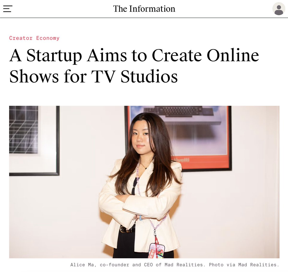 thanks @theinformation for featuring @madrealities !
“We are building the airplane as the Titanic i