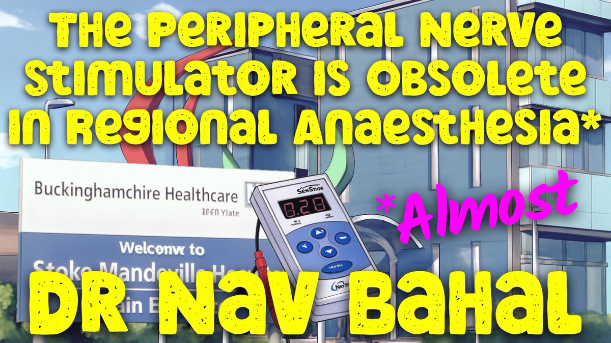 It’s a week to go till our 3rd <a href="/BucksUSGRA/">BucksUSGRA</a> ASM - I’ve been tasked with debating my colleague, friend &amp; mentor Dr Kumar Panikkar…

The Peripheral Nerve Stimulator is Obsolete in Regional Anaesthesia*

*Except one indication - which I will reveal next week! 😉