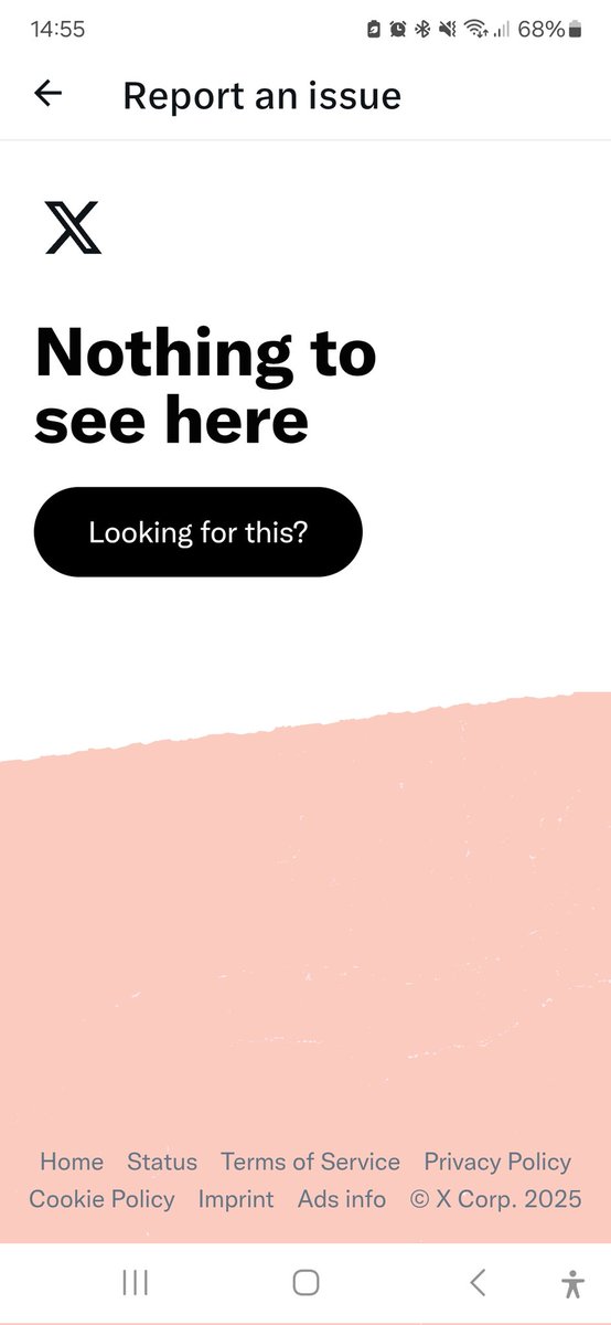 EmFo1980's tweet photo. @X @Safety why am I being redirected to this page when I try to report an ad? Also no longer able to block the account either https://t.co/3dkiIxEseC