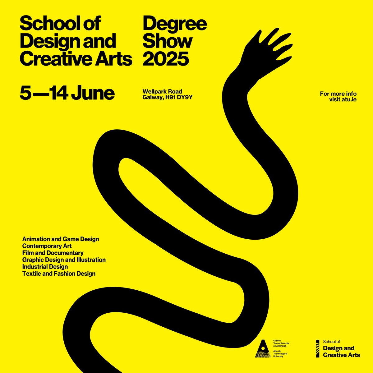 ATU Galway City, School of Design & Creative Arts (@atu_galway_sdca) on Twitter photo We look forward to welcoming you to the School of Design and Creative Arts Degree Show 2025!
The exhibition will be open daily to the public from the 5th of June at 2pm - 5:30pm & 6th – 14th June 10:30am – 5:30pm We look forward to welcoming you to the School of Design and Creative Arts Degree Show 2025!
The exhibition will be open daily to the public from the 5th of June at 2pm - 5:30pm & 6th – 14th June 10:30am – 5:30pm