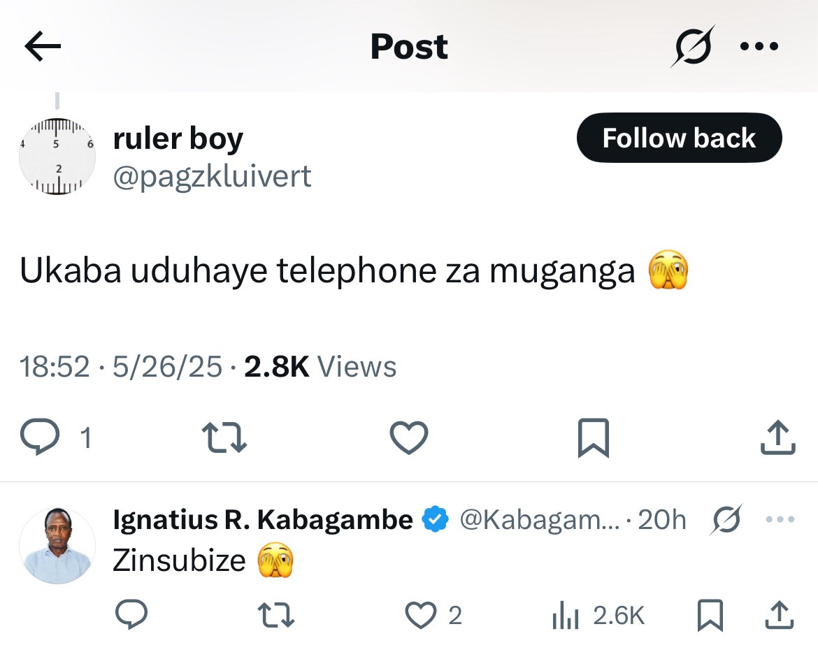 KabagambeI's tweet photo. HARI ABANTU BAREBA IBINTU INCURI!

1. We @pagzkluivert wiyita ruler boy yabonye telephone ya muganga nta kindi!

2.  We Pome @ziraryoha yabonye impuruza sasa rero! 

3. Na ho uyu we ngo ni @Panafricanist32 Se Fra yavuze ko biri shameful and abhorrent. Kugeza ubu sindamenya niba ibyo yagaye ari ibyabaye, cyangwa uko nabyitwayemo 🤷🏾.