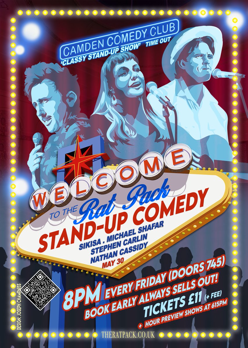 The Rat Pack Stand-up Comedy (@_theratpack) on Twitter photo FRIDAY <a href="/CamdenComedy/">Camden Comedy Club</a>
2 more ace shows - GRAB TICKETS QUICK!
8pm The Rat pack inc
<a href="/sikisacomedy/">Sikisa Comedy</a> Live At The Apollo
<a href="/mrstephencarlin/">Stephen Carlin Comedy</a> Comedy Central
<a href="/nathancassidy/">Nathan Cassidy</a> 3 Amazon Specials
<a href="/michaelshafar/">Michael Shafar</a> 100+ million views online
£11+fee⬇️
dice.fm/event/92owq6-t…
and
615pm Sikisa WIP FRIDAY <a href="/CamdenComedy/">Camden Comedy Club</a>
2 more ace shows - GRAB TICKETS QUICK!
8pm The Rat pack inc
<a href="/sikisacomedy/">Sikisa Comedy</a> Live At The Apollo
<a href="/mrstephencarlin/">Stephen Carlin Comedy</a> Comedy Central
<a href="/nathancassidy/">Nathan Cassidy</a> 3 Amazon Specials
<a href="/michaelshafar/">Michael Shafar</a> 100+ million views online
£11+fee⬇️
dice.fm/event/92owq6-t…
and
615pm Sikisa WIP