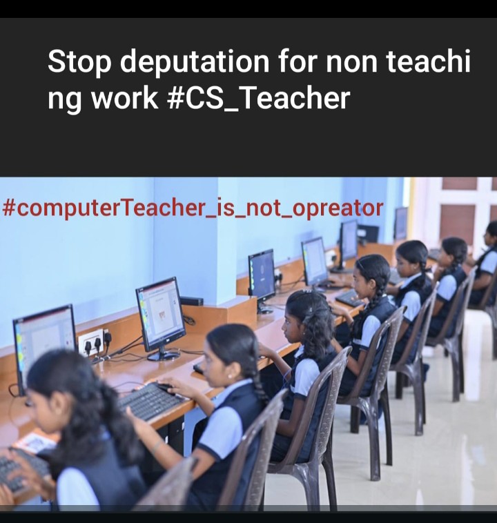 AmitVik27822526's tweet photo. @Amitvikramojh10 
#computerTeacher_is_not_operator 
@NitishKumar 
@yadavtejashwi 
@Jduonline 
@BJP4Bihar 
@iChiragPaswan 
@INCIndia 
Respected sir, Bihar ke pgt computer science teacher se academic work liya jaaye taaki students ko computer knowledge mile. https://t.co/GBKt5gFrHJ