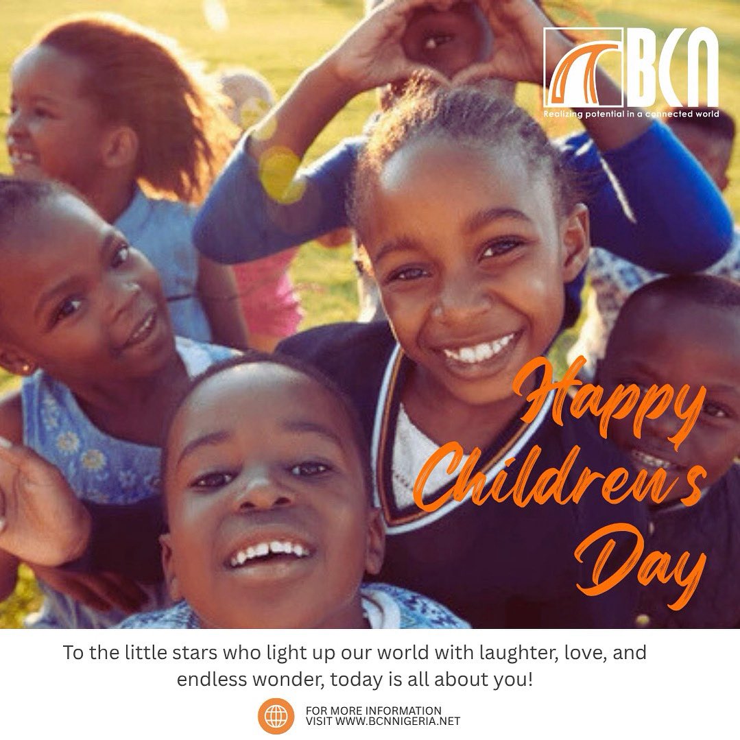Today we celebrate the joy, resilience &amp; promise of every child. At BCN, we’re committed to protecting childhood &amp; empowering futures.

Happy Children’s Day!
#ChildrensDay #BCNNigeria #BCNForChildren #EveryChildMatters #ProtectTheFuture