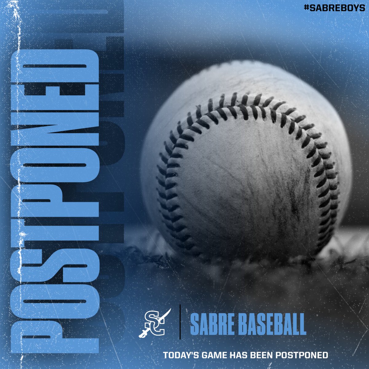 Tonight's state championship game at Southside Christian has been postponed due to weather. First pitch is now scheduled for Wednesday, May 28th at 7:00 pm.
