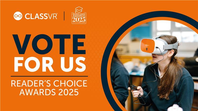 ClassVR from Avantis (@classvr) on Twitter photo We’re up for a <a href="/SBEducation/">SmartBrief Education</a> Readers’ Choice Award and we need your help! Please vote for ClassVR in the STEM & CTE category using this link: eu1.hubs.ly/H0kt1LR0.
Voting ends May 28. Thank you for your support!
#EdTech #VR #ClassVR We’re up for a <a href="/SBEducation/">SmartBrief Education</a> Readers’ Choice Award and we need your help! Please vote for ClassVR in the STEM & CTE category using this link: eu1.hubs.ly/H0kt1LR0.
Voting ends May 28. Thank you for your support!
#EdTech #VR #ClassVR
