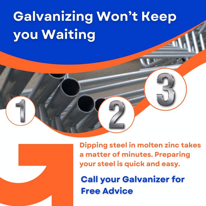 Hot dip galvanizing is as easy as 1,2,3. Find your local galvanizer here bit.ly/4byXNo2 and give them a call. They won't keep you waiting.