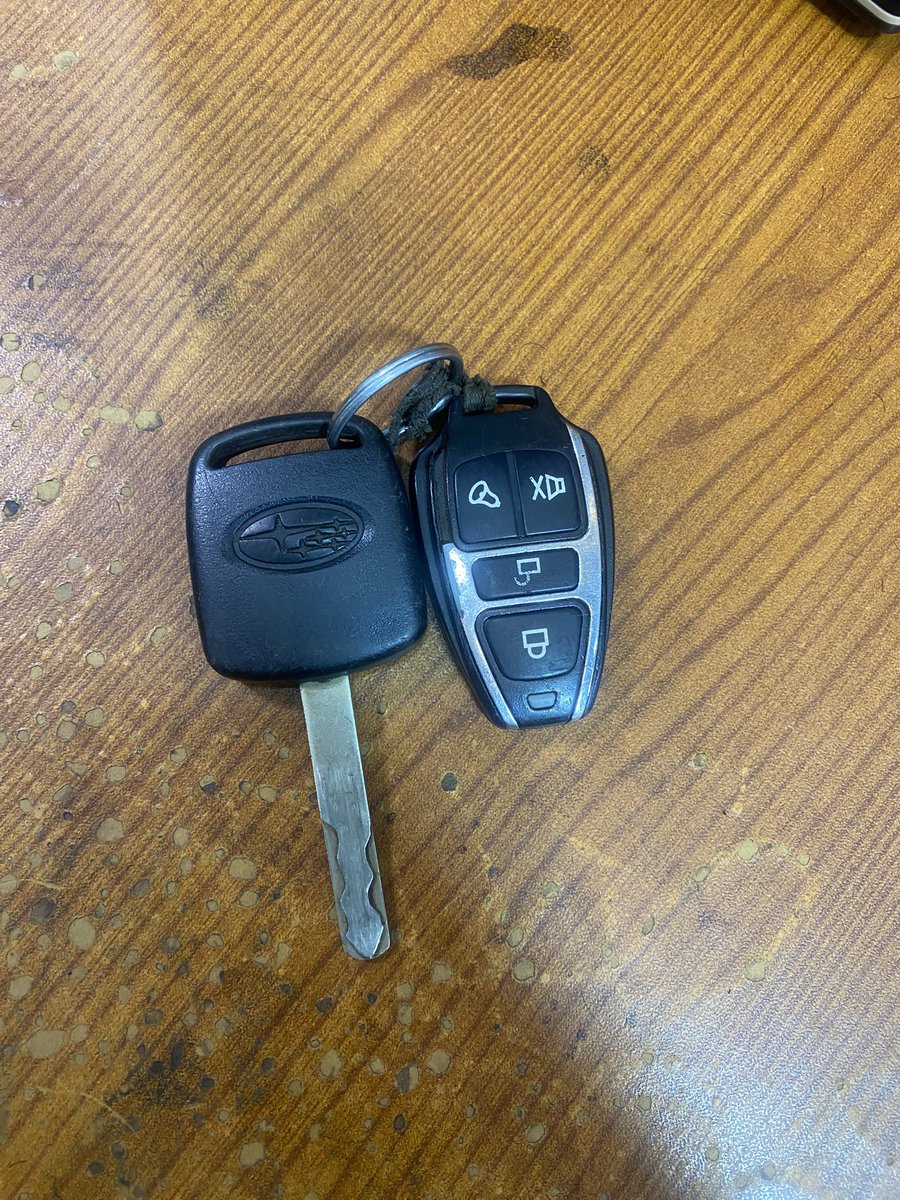 SuunaShukuru's tweet photo. **Lost Subaru Car Keys**

Hello everyone! 
I found a set of Subaru car keys around the Tawheed Islamic Centre in Kampala. If you think they might be yours, please reach out to me with a description of the keys or any identifying features. 
 Just contact me on 0759916203 https://t.co/mGIiYAXNZj