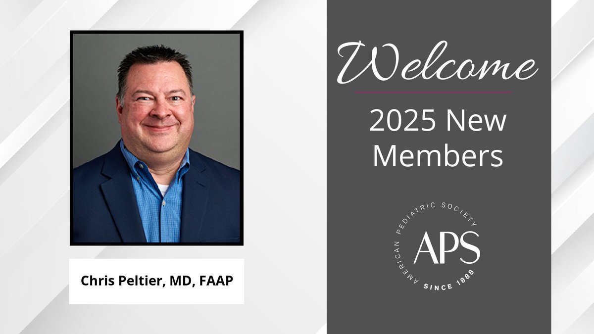 APS (@amerpedsociety) on Twitter photo The APS congratulates and welcomes Dr. Chris Peltier from the University of Cincinnati College of Medicine (<a href="/UCincyMedicine/">UC College of Medicine</a>), one of the Society's New Members for 2025. Read more about Dr. Peltier here: ow.ly/mPGZ50VXY81
#PediatricScientist #pediatrics The APS congratulates and welcomes Dr. Chris Peltier from the University of Cincinnati College of Medicine (<a href="/UCincyMedicine/">UC College of Medicine</a>), one of the Society's New Members for 2025. Read more about Dr. Peltier here: ow.ly/mPGZ50VXY81
#PediatricScientist #pediatrics