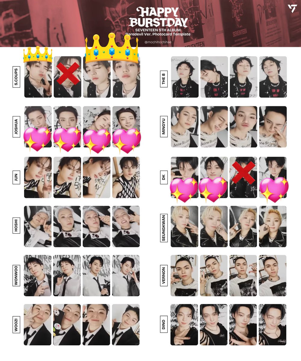 xxxxm_88's tweet photo. SEVENTEEN セブチ HAPPY BURSTDAY トレカ 交換

DAREDAVILE ver

譲：画像1枚目
求：エスクプス(👑) ＞ ジョシュア ドギョム(💖)

基本郵送ですが都内手渡しも可能です📮
まとめての方大歓迎です⋆꙳✮

条件合う方お気軽にリプお待ちしております🎵 https://t.co/hI3oQuXalc
