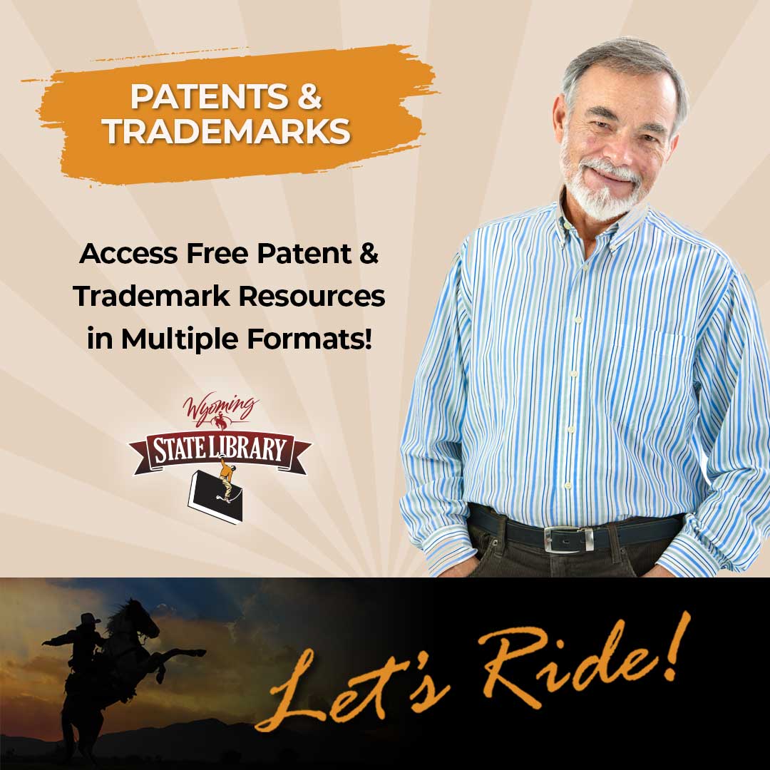 Are you a business, student, teacher, researcher, historian or inventor? The WSL has trained librarians that can provide guidance in the use of patent and trademark resources. As the only PTRC in Wyoming, we provide free access in multiple formats. lets-ride.org/zzgvv0