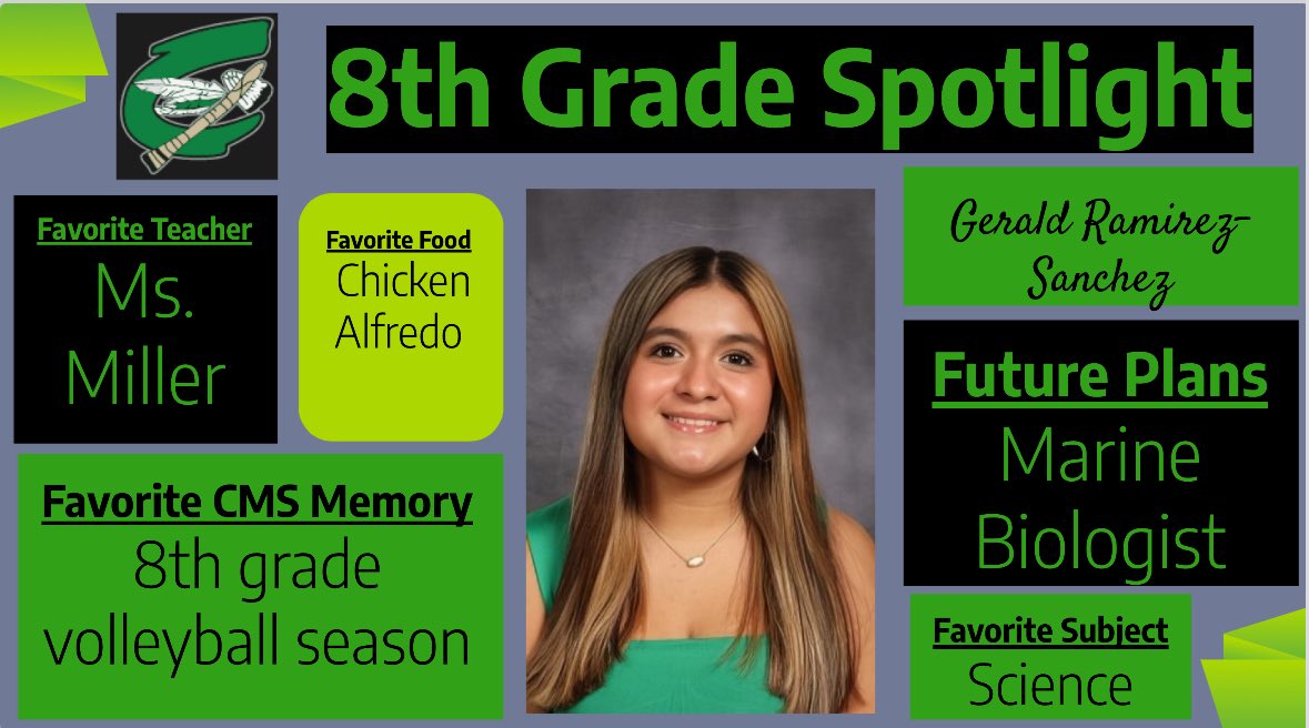 8th Grade Spotlight
#gr8raiders #OnceARaider
<a href="/raidermiddle/">Columbia MS</a> <a href="/mrduplaga_cms/">Mr. DuPlaga</a> <a href="/lcasecms/">Mrs. Case</a> <a href="/msmillercms/">Ms. Miller</a>