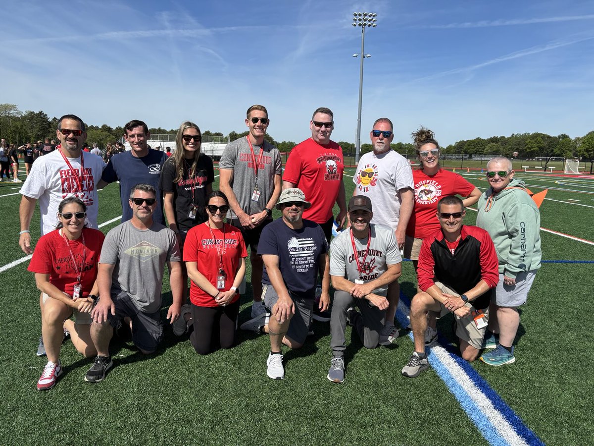 MelorePete's tweet photo. Our outstanding elementary school PE staff along with athletes helping athletes ready to put on a great Coming together day for our 5th graders!! https://t.co/ja5GLHfNWX