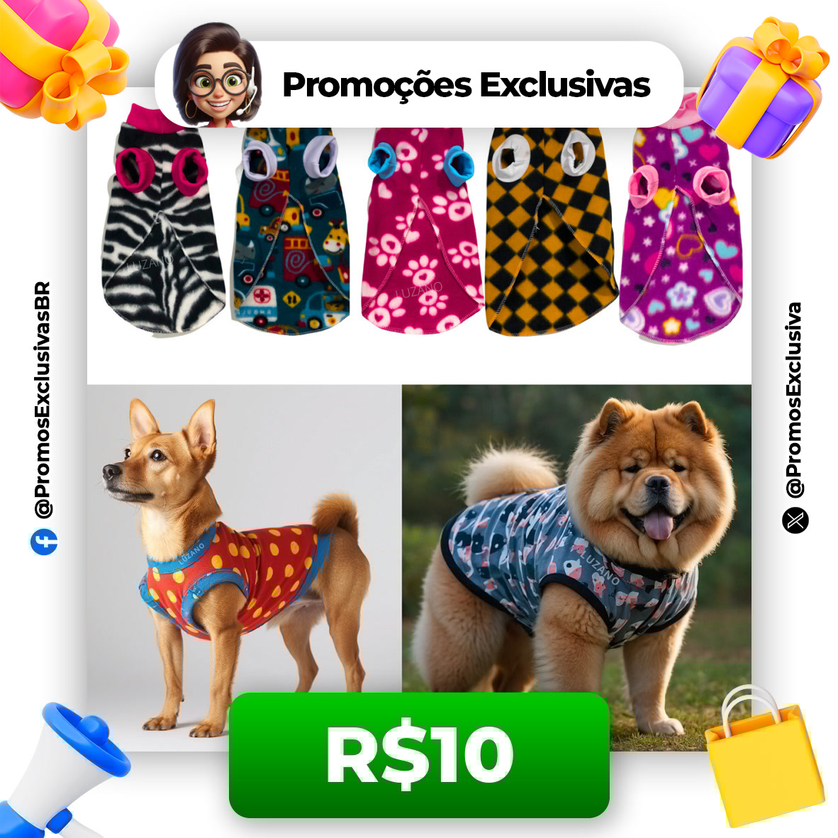 promosexclusiva's tweet image. SEU PET QUENTINHO! 🐾🔥

🐾 Roupa Pet Aveludada Quentinha
🔥 POR R$10

🔗 s.shopee.com.br/8zsL8FBly3

#RoupaPet #ModaPet #CachorroQuentinho