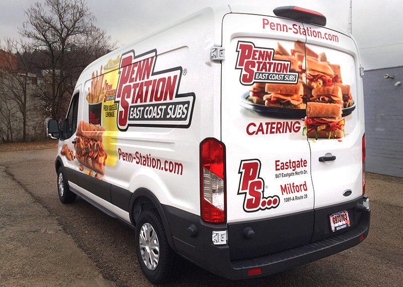 Make their mouth water everywhere you go! Vehicle graphics are a great solution for advertising products and services like catering. 🚐