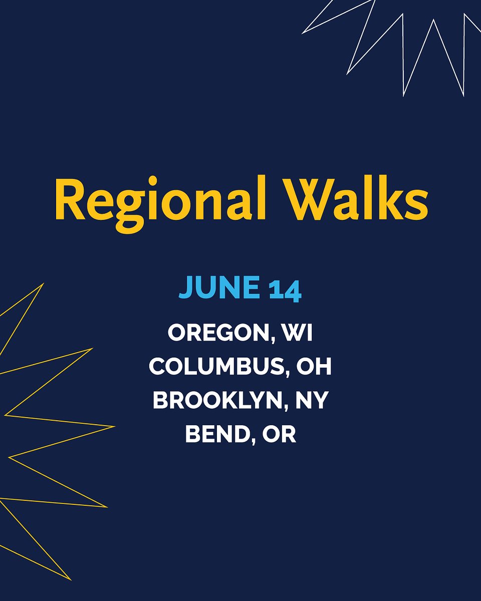 📣 Regional Walk Reminder!

📆 June 7
Oklahoma City, OK
Norfolk, VA
Winston-Salem, NC
Pennsauken, NJ

📆 June 8
Minneapolis, MN

📆 June 14
Oregon, WI
Columbus, OH
Brooklyn, NY
Bend, OR

🔗 Sign up here: secure.acpmp.org/appendixcancer…