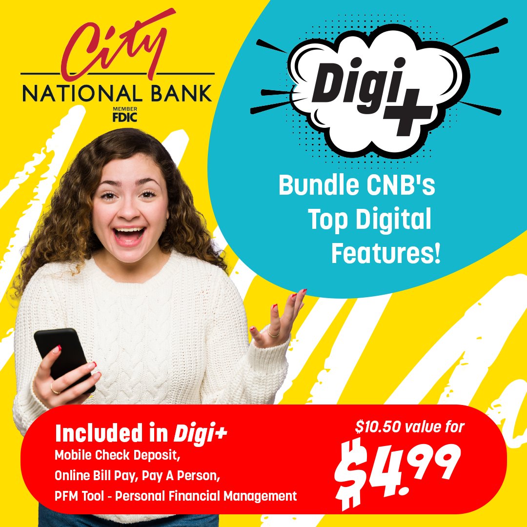 CNB1901's tweet image. Unlock the power of our Top Digital Features with Digi+! Find out more at cnb1901.com/digi-plus #FinTech #DigiPlus #cnb1901 #MemberFDIC