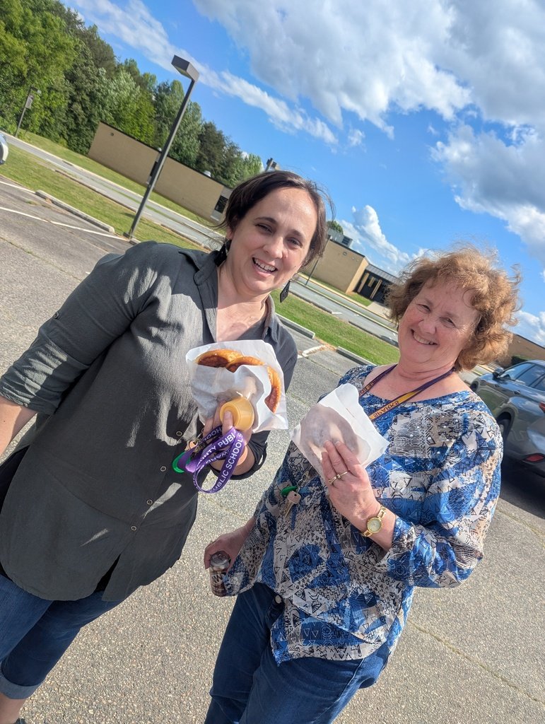 Another year has concluded, and we continue to celebrate our amazing Eagle teachers and staff for the time, dedication, and care they give to all our students and each other. 💜🦅 Earlier this month, they enjoyed a special visit from Amish Traditions! 🍽️😊