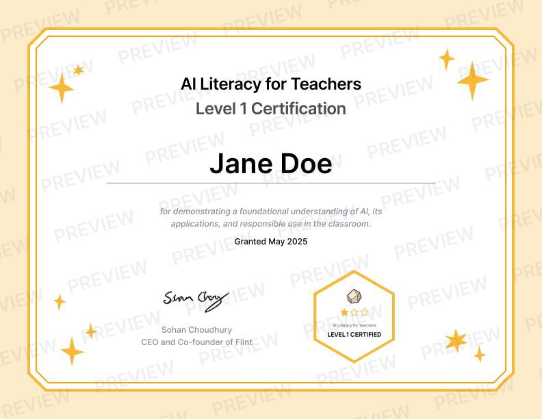 FlintK12_'s tweet image. Level 1 of Flint&apos;s AI Literacy for Teachers Course is here 🥳 

We’ve designed this course to help educators feel confident and empowered in the age of AI.

Access the course for free: flintk12.com/ai-literacy-fo… 

#ai #ailearning #ailiteracy #k12 #flint #edtech #teaching #aischool