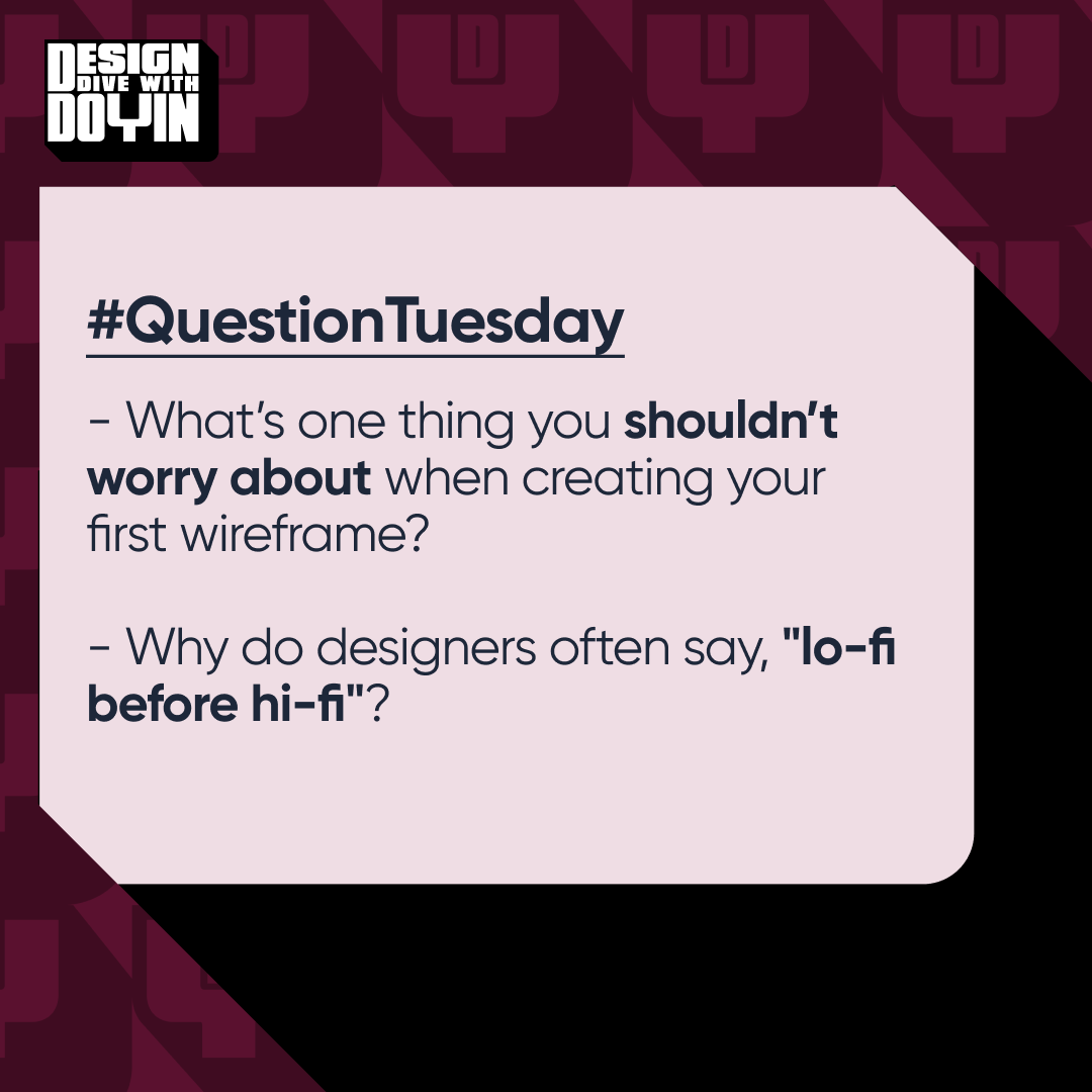 DesignDiveDoyin's tweet photo. ❓#QuestionTuesday 

Hello Divers 👋
Its another edition today

This week is all about thinking clearly before designing beautifully. Wireframes help us map out what goes where and why; without getting distracted by color or typography too soon.

Questions to Reflect On: https://t.co/66ainrB9kc