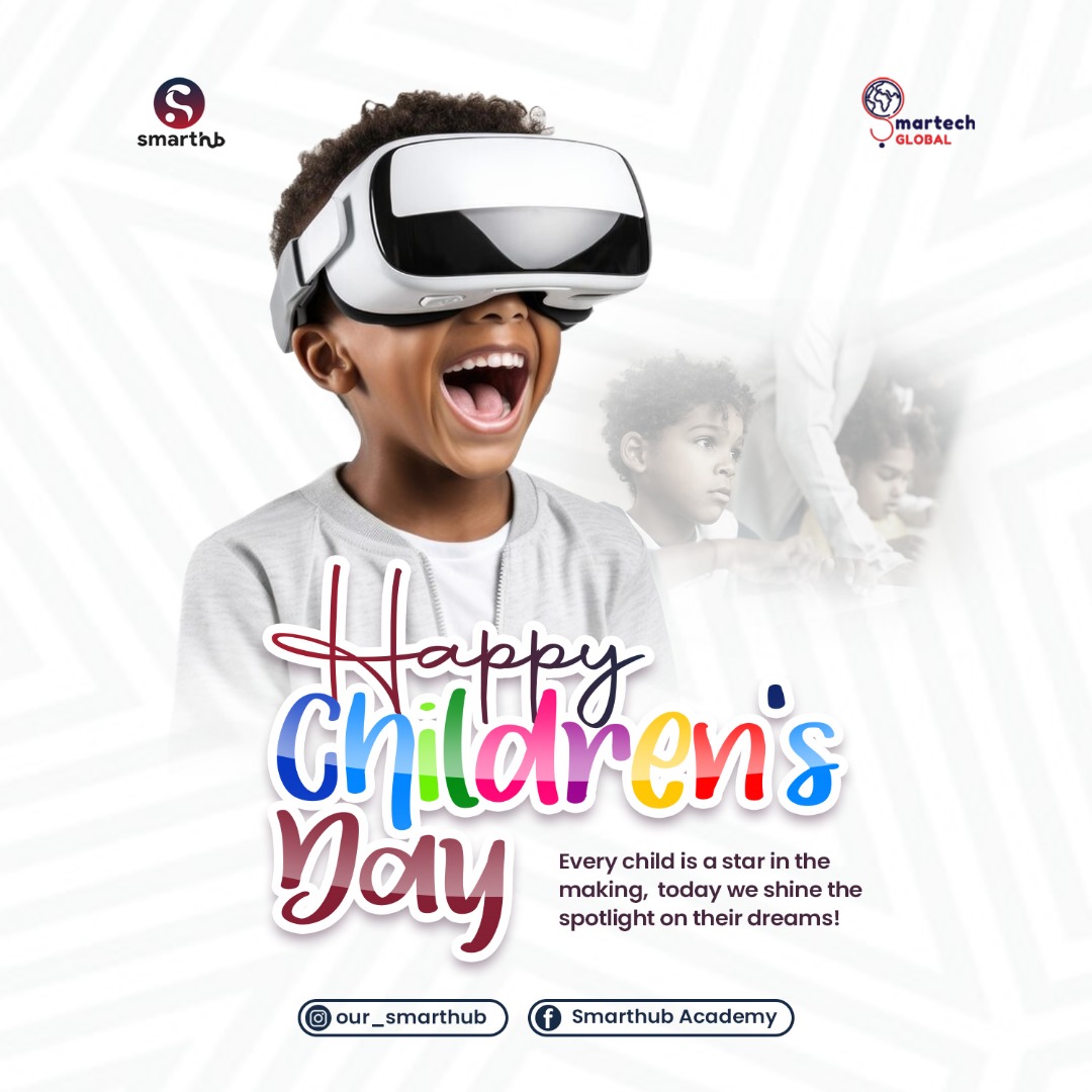 our_smarthub's tweet photo. It's Children Day!

Every child is a star in the making,  today we shine the spotlight on their dreams!

Happy children's from us at SMARTHUB 

#smarthub #children'sday #everychildisspecial #wecare https://t.co/IM0QvxwTta
