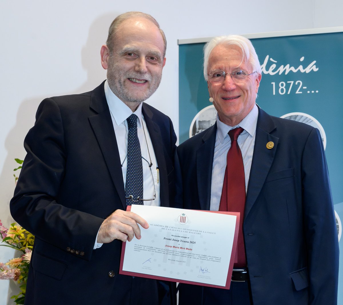 🏅 El Dr. Josep M. Miró, del #CLÍNIC-<a href="/idibaps/">IDIBAPS</a>, rep el Premi Josep Trueta 2025 de l'Acadèmia de Ciències Mèdiques de Catalunya i Balears.

El guardó reconeix la seva tasca pen l’estudi i el tractament de les malalties infeccioses, especialment en el camp del VIH/sida i de