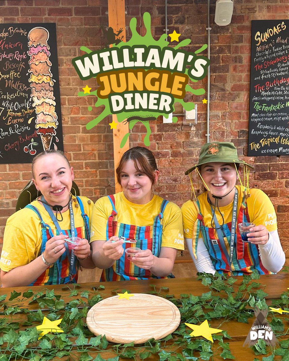 🌿🍴 Would YOU Dare to Dine in William’s Jungle Diner? 🍴🌿

Take your seat… 😱 Our Play Pioneers are ready to serve up some weird and wild dishes ... yummy! 😜🐍🕷️ 

Part of our Jungle Adventure all of this May Half Term, are you in?

🎟️ Book now: tickets.williamsden.co.uk/event-tickets/…