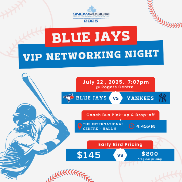 Join us on July 22, 2025 at the Rogers Centre as the Blue Jays take on the Yankees! Enjoy the game from the exclusive Third Base Bar Lounge, with coach bus transportation from the International Centre and great networking opportunities. Early bird deadline: June 1. Limited spots.