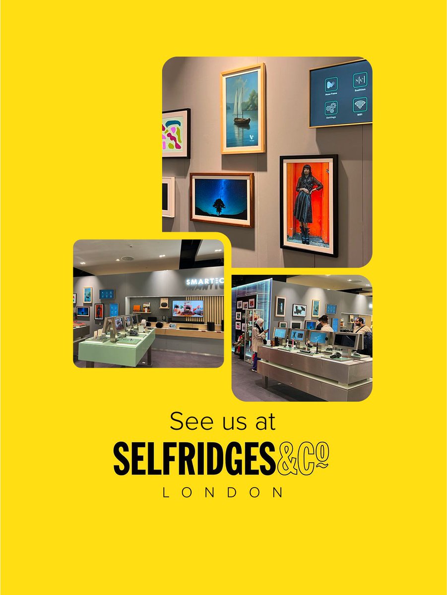 Vieunite (@vieunitehq) on Twitter photo Experience the Textura #digitalcanvas at Smartech in <a href="/Selfridges/">Selfridges</a> London! 📌
See the lifelike texture, test the app and explore frame finishes in person.✨
Come discover what makes Textura special!
#DigitalFrame #Tech #DigitalArt #ArtGallery #Business #Office #Work #Decor Experience the Textura #digitalcanvas at Smartech in <a href="/Selfridges/">Selfridges</a> London! 📌
See the lifelike texture, test the app and explore frame finishes in person.✨
Come discover what makes Textura special!
#DigitalFrame #Tech #DigitalArt #ArtGallery #Business #Office #Work #Decor