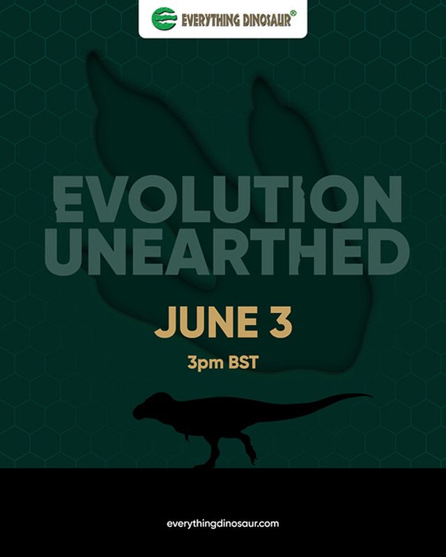 Glen Southern (@southerngfx) on Twitter photo Exciting News for Dinosaur Fans and Model Collectors! 🦕🦖
Something big is coming <a href="/Everything_Dino/">Everything Dinosaur</a>
On June 3rd at 3pm BST (4pm CET, 10am EST) we tell the world!
<a href="/Dean_R_Lomax/">Dr Dean Lomax</a> <a href="/SouthernGFX/">Glen Southern</a> Exciting News for Dinosaur Fans and Model Collectors! 🦕🦖
Something big is coming <a href="/Everything_Dino/">Everything Dinosaur</a>
On June 3rd at 3pm BST (4pm CET, 10am EST) we tell the world!
<a href="/Dean_R_Lomax/">Dr Dean Lomax</a> <a href="/SouthernGFX/">Glen Southern</a>