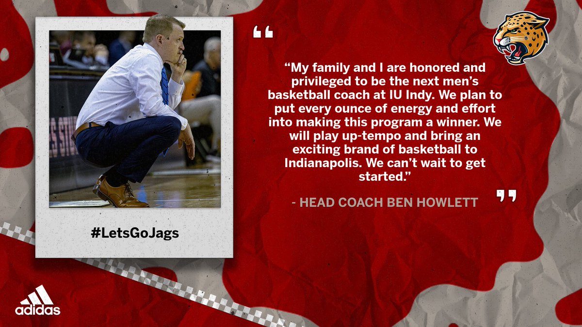 Words straight from the coach as Ben Howlett is excited to take over the @IUIndy_MBB program. 

#HLMBB #LetsGoJags