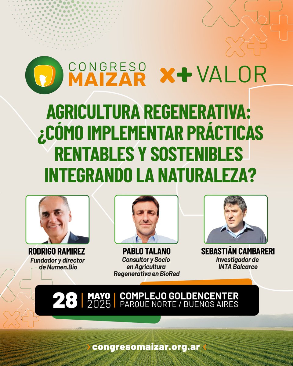 maizararg's tweet photo. 🌱 Agricultura regenerativa: integrar la naturaleza y lograr rentabilidad

Este panel propone una mirada concreta sobre cómo avanzar hacia una agricultura más sostenible sin perder productividad, con experiencias de quienes ya lo están haciendo.

🔗 https://t.co/SB8HpnEXrf https://t.co/CmMOv9e0g7