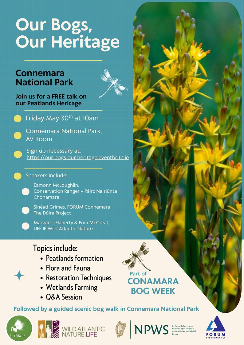 Natura Communities (@naturacommunity) on Twitter photo Connemara Bog Week event <a href="/ConnemaraNP/">Connemara National Park</a> this Friday May 30th with <a href="/WAN_LIFEIP/">LIFE IP Wild Atlantic Nature</a>, <a href="/NPWSIreland/">National Parks and Wildlife Service</a> and Dรบlra (<a href="/FORUMConnemara/">FORUMConnemaraCLG</a>)
Full details here: eventbrite.ie/e/our-bogs-ourโฆ
#protectnature Connemara Bog Week event <a href="/ConnemaraNP/">Connemara National Park</a> this Friday May 30th with <a href="/WAN_LIFEIP/">LIFE IP Wild Atlantic Nature</a>, <a href="/NPWSIreland/">National Parks and Wildlife Service</a> and Dรบlra (<a href="/FORUMConnemara/">FORUMConnemaraCLG</a>)
Full details here: eventbrite.ie/e/our-bogs-ourโฆ
#protectnature