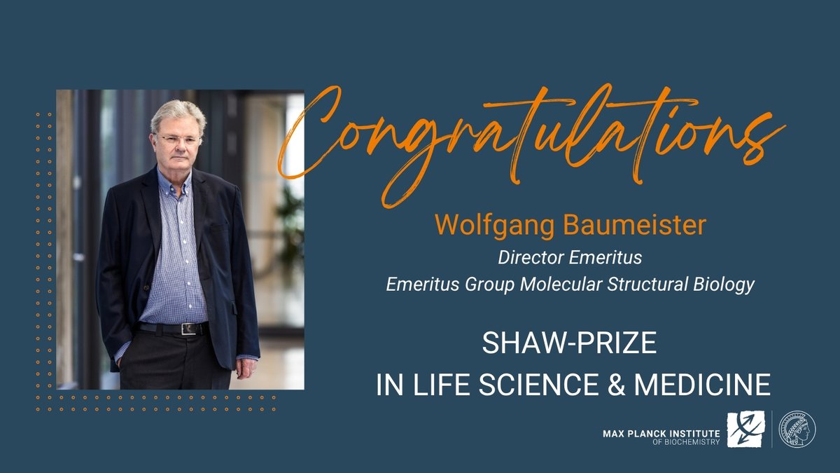 Max Planck Institute of Biochemistry (MPIB) (@mpi_biochem) on Twitter photo Congratulations! The #ShawPrize in Life Science & Medicine 2025 is awarded to Wolfgang Baumeister for his pioneering development & use of cryo-ET.
❕shawprize.org/laureates/2025…
<a href="/ShawPrize/">The Shaw Prize</a>
#CryoEM #cryoET #Award Congratulations! The #ShawPrize in Life Science & Medicine 2025 is awarded to Wolfgang Baumeister for his pioneering development & use of cryo-ET.
❕shawprize.org/laureates/2025…
<a href="/ShawPrize/">The Shaw Prize</a>
#CryoEM #cryoET #Award