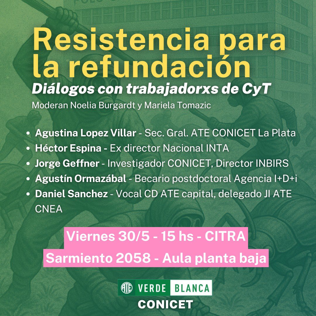 ATE CONICET Capital - Verde y Blanca tweet media