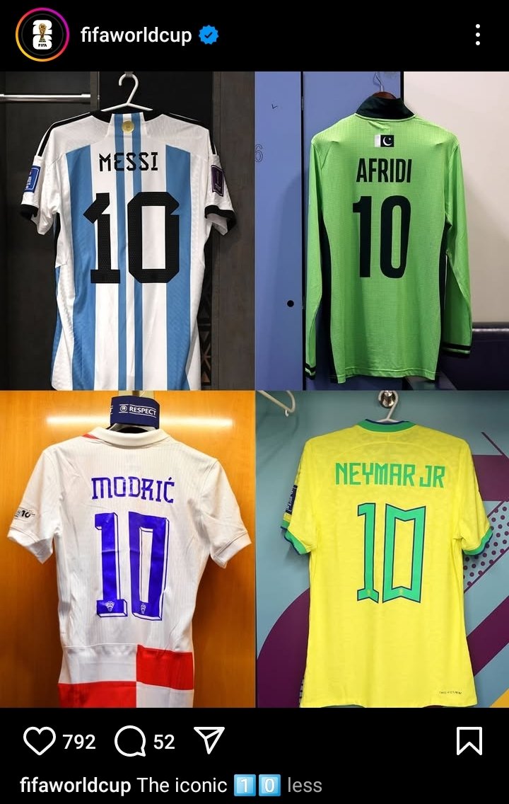 iamAhmadhaseeb's tweet image. The insta post of Fifa World Cup.

- Shaheen Afridi the global star and face of cricket.

#PSLFinal