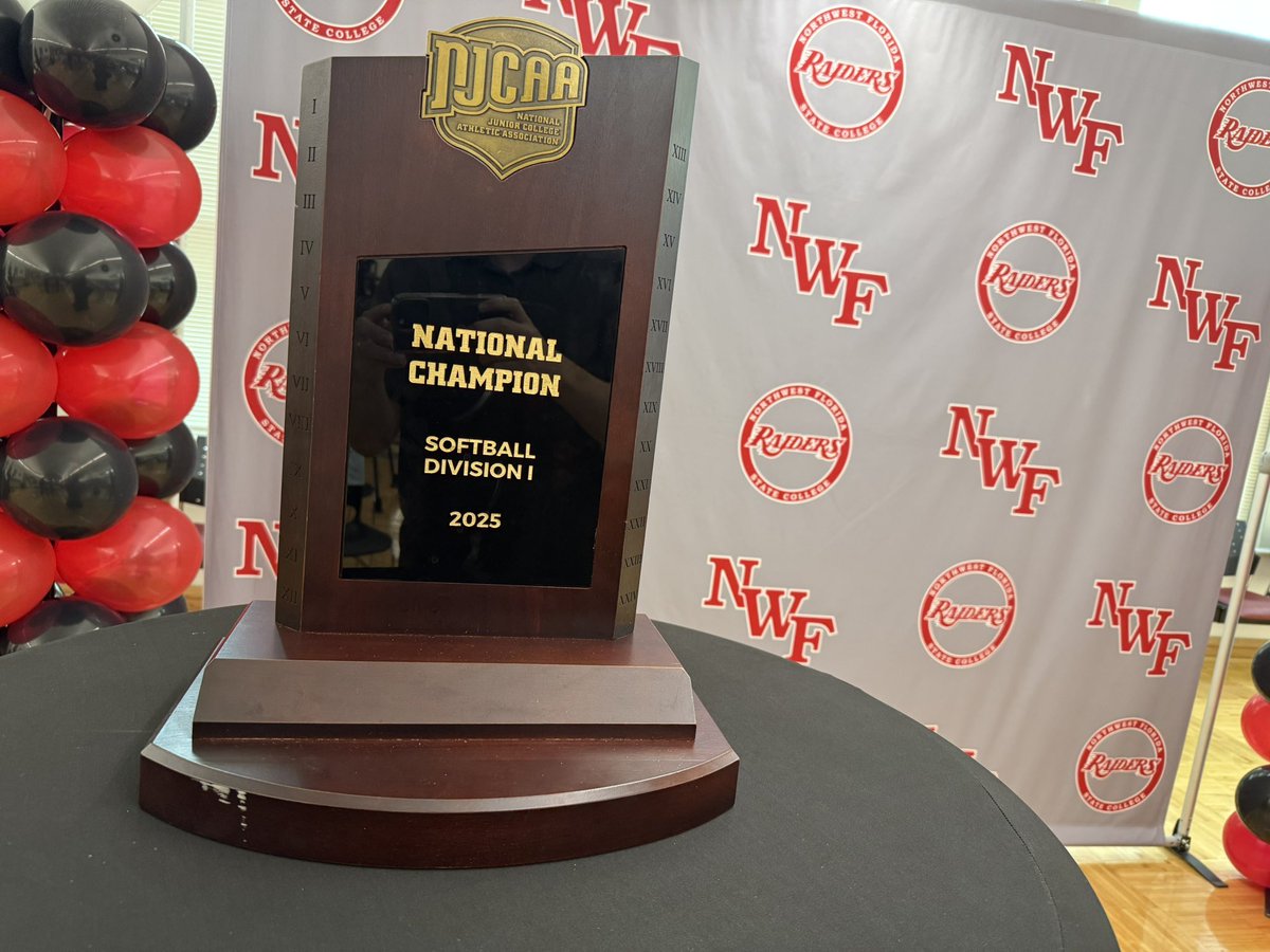 Sam Granville (@samgranvilletv) on Twitter photo Here in Niceville as <a href="/NWFRaiders_SB/">NWF Softball</a> is celebrating its first <a href="/NJCAA/">NJCAA</a> Championship!
<a href="/NWFRaiders/">NWF Raiders</a> athletics have now won a national title with all four sports programs on campus, two in the same semester! Here in Niceville as <a href="/NWFRaiders_SB/">NWF Softball</a> is celebrating its first <a href="/NJCAA/">NJCAA</a> Championship!
<a href="/NWFRaiders/">NWF Raiders</a> athletics have now won a national title with all four sports programs on campus, two in the same semester!