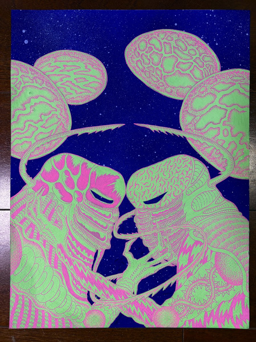 vastieuramen's tweet image. Working on new pieces for upcoming show at Nucleus Portland in September☄️