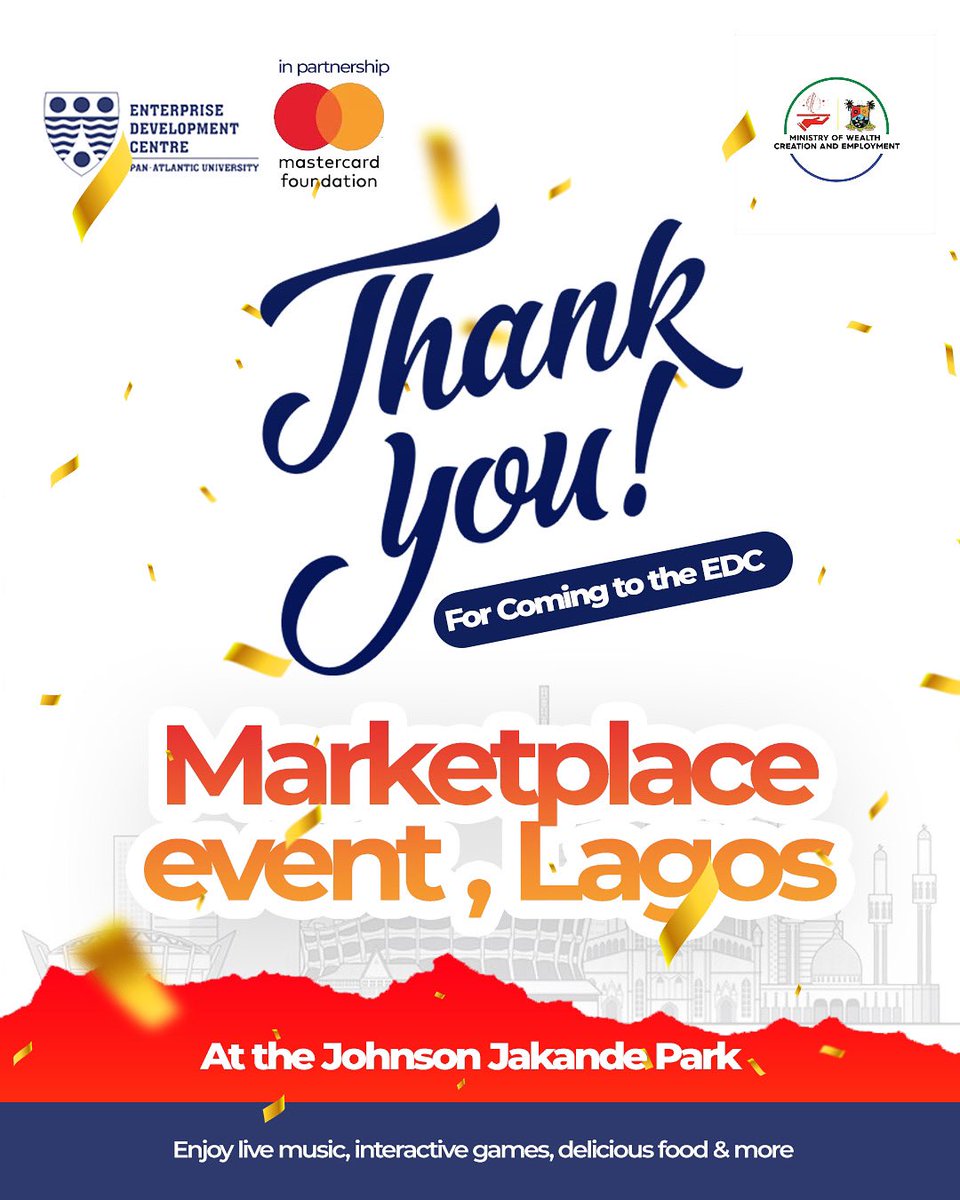 Thank you, Lagos! Your energy lit up the Marketplace Event at the Johnson Jakande Park! We’re grateful to everyone who showed up, networked, danced, played, and supported local businesses. This unforgettable day was made possible through your support
#EDCMarketplace #SupportLocal