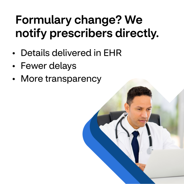 Formulary change? We notify prescribers directly. #TeamCVS