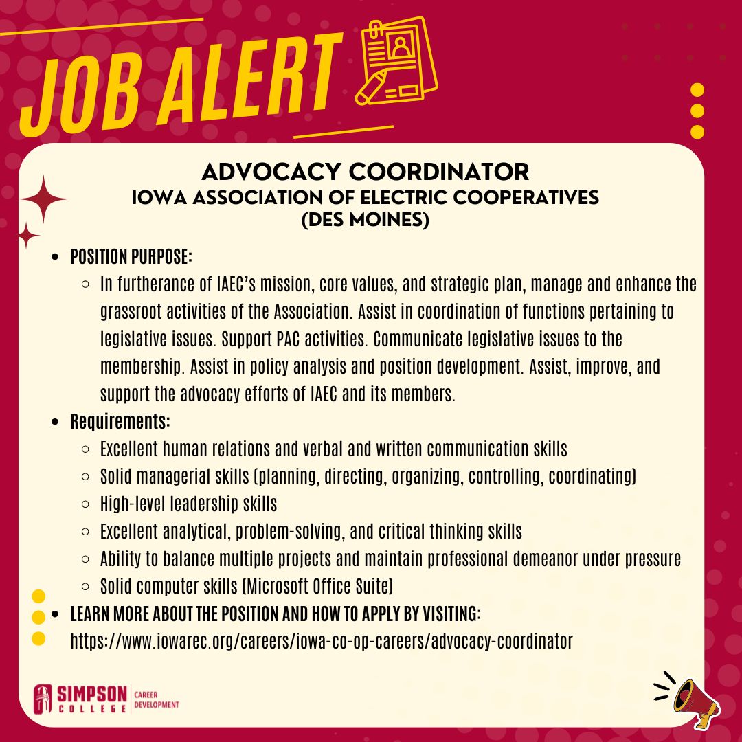 Simpson College Career Development tweet media