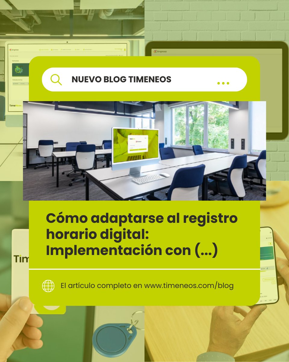 ¿Tu empresa está preparada para la nueva normativa? 

A partir de 2025, todas las empresas en España estarán obligadas a registrar digitalmente la jornada laboral de sus empleados. 

Si aún no tienes un sistema implementado, este artículo es para ti: timeneos.com/blog-esp/