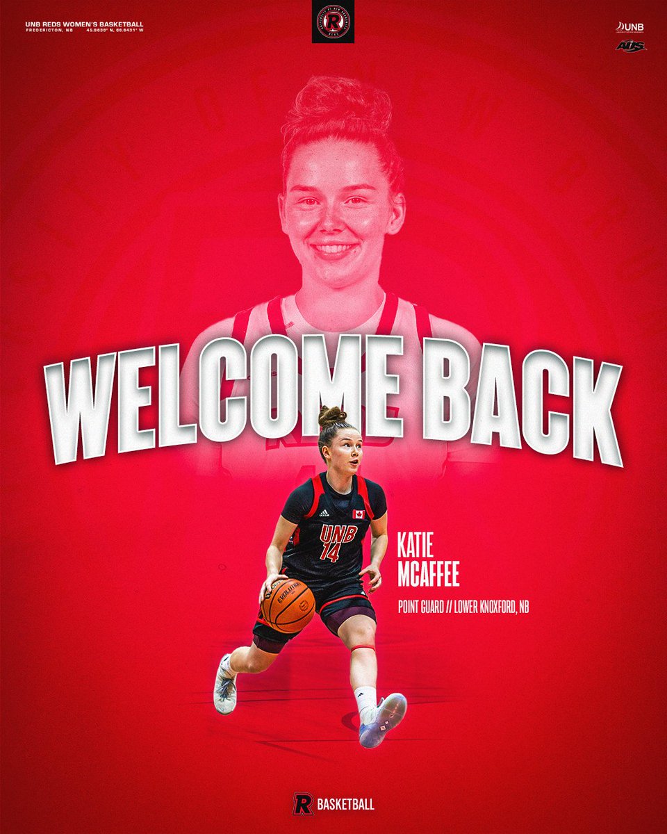 Katie Mac is Back!

Veteran point guard Katie McAffee, from Lower Knoxford, NB, returns to the REDS for the 2025-26 season while pursuing her Master’s of Education.

Welcome back, Katie! 🔴🏀

📰 bit.ly/3Z34VVm

#goredsgo