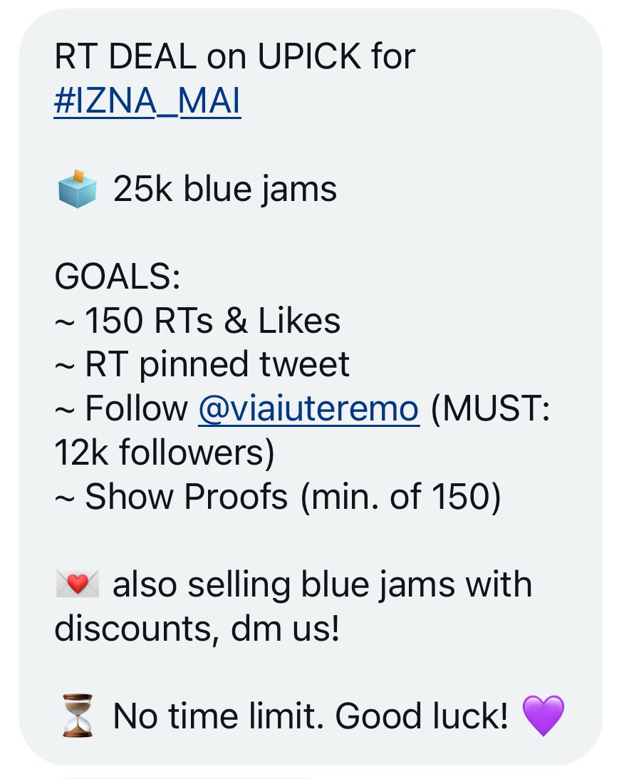 IZNAPH's tweet photo. [250527] RT DEAL for #MAI 

🗳 Monthly Best PICK (G) – UPICK

🏆 25,000 blue jams

RULES:
- Follow @viaiuteremo 
- RT @viaiuteremo’s pinned tweet 
- 150 Likes and 150 RTs for this tweet
- Drop proofs (min 150) 

🗓 No time limit 

#izna #이즈나 #イズナ 
@izna_offcl @izna_offcl_jp https://t.co/DBkYSGS7hv