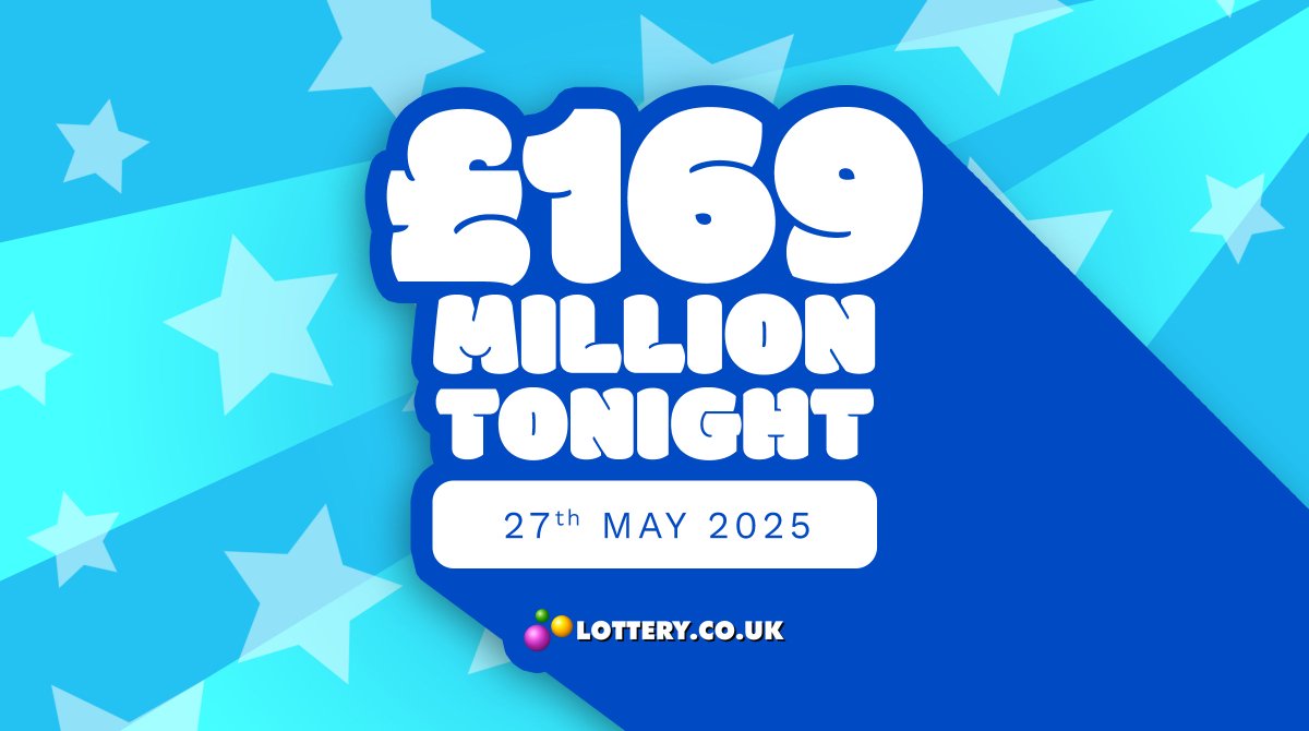 Lottery_UK's tweet photo. Don't forget to buy your #EuroMillions tickets before the close of play π and you could win an estimated Β£169M jackpot! π€―π
Use our link to get tickets β¨ https://t.co/hUmKjoGfpe
#uklottery #lotteryuk #Tuesday #Tuesdaydraw #uknews #jackpot #winners #luckynumbers #millionaire #euromillionsβοΈ #rollover