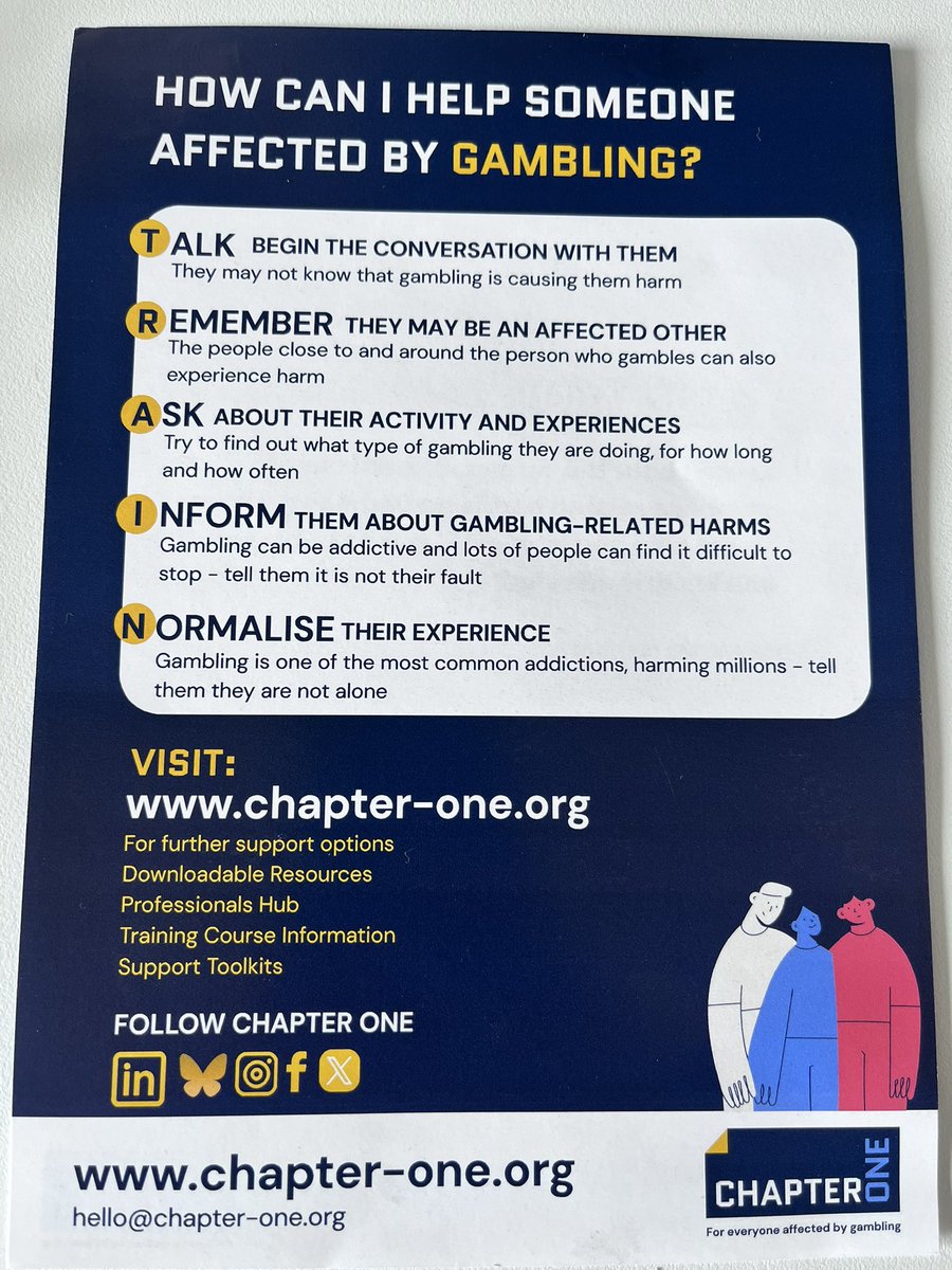 PFA Northern Ireland (@pfa_ni) on Twitter photo Today we attended the launch of Chapter One at Stormont.
Delighted to support this initiative which provides clear accessible info for those affected by gambling.
Another vital resource for our members.
Congrats to Declan Creggan & team
chapter-one.org
<a href="/_chapter_one/">Chapter One</a> Today we attended the launch of Chapter One at Stormont.
Delighted to support this initiative which provides clear accessible info for those affected by gambling.
Another vital resource for our members.
Congrats to Declan Creggan & team
chapter-one.org
<a href="/_chapter_one/">Chapter One</a>