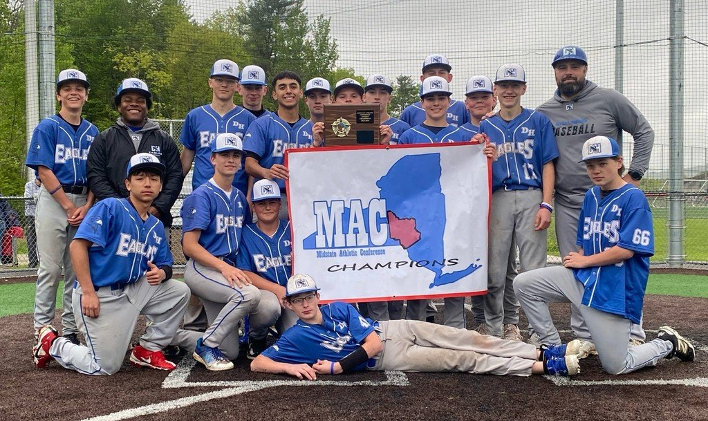 JV BASEBALL WINS MAC CHAMPIONSHIP

Congratulations to our D-H Eagles JV Baseball team on their MAC Championship victory last week! D-H secured the title with a 9-4 win over Greene, finishing the season with a 12-2 record. 

Excellent work, boys!!