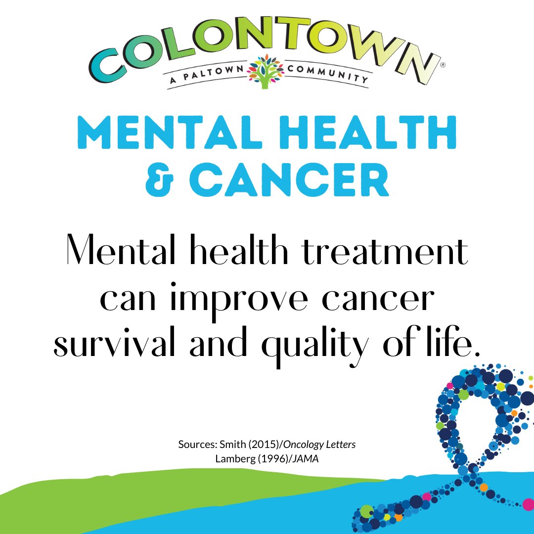 Is mental health care a part of your treatment plan for #colorectalcancer? If you are concerned about your mental health, talk to your doctor or a social worker at your cancer center to find help. #MentalHealthMonth #wholehealth #mindbody