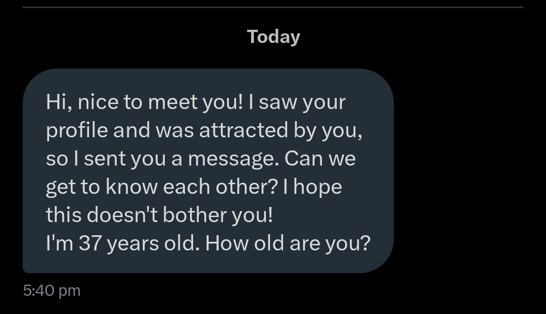 Just chilling on a normal evening…
Suddenly see a 37-year-old woman wants to be friends with me.