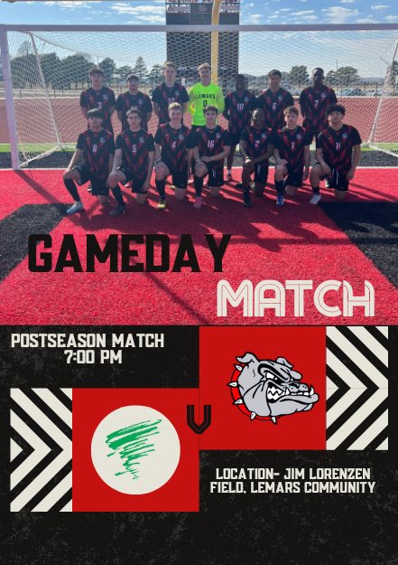 First Postseason game this year! Come support the boys at home under the lights! Go Dogs!